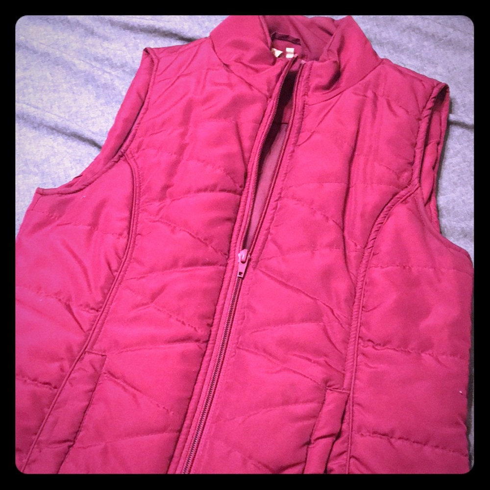 Raspberry Puffer Vest